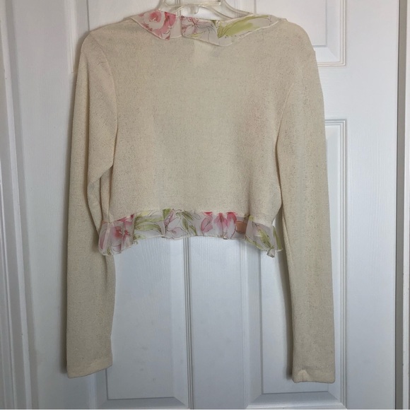 Studio Y Vintage Long Sleeve Short Cardigan Size 13/14 - Picture 6 of 6